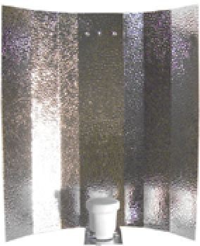 Hammerschlagreflektor 47 x 47 cm. (5 Stk.)